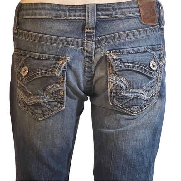 Big Star Sweet Ultra Low Rise Decontructed/Ripped Bootcut Jeans - Picture 8 of 13